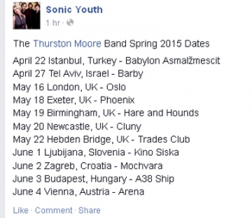 Popis koncertnih destinacija Thurstona Moorea