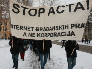 Anti ACTA prosvjedi u Zagrebu (Foto: Nino Šolić)