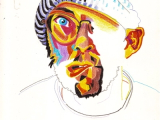Bryan Lewis Saunders - autoportret, korištene droge: Ativan / Haloperidol (doza poznata bolnici)