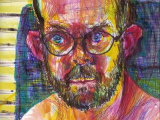 Bryan Lewis Saunders - autoportret, korištena droga: Ritalin (metilfenidat, nepoznata doza, ušmrkano)