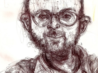 Bryan Lewis Saunders - autoportret, korištena droga: Valium (20 mg)